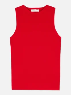 Mujer Primark Tops Y Camisetas|Camiseta Larga Sin Mangas De Cuello Redondo