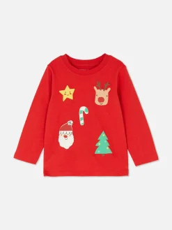 Primark Tops Y Camisetas|Camiseta Navideña De Manga Larga