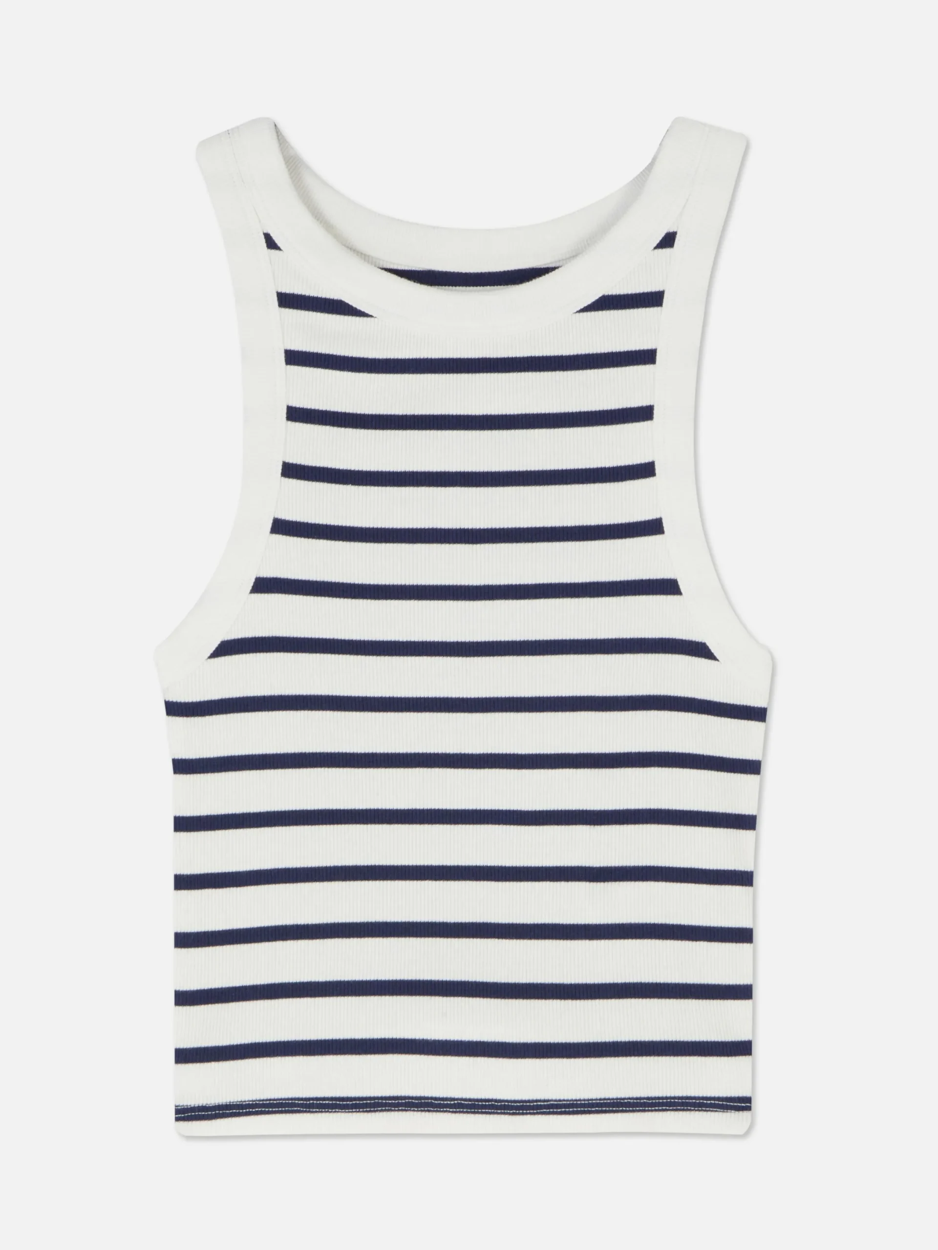 Mujer Primark Tops Y Camisetas|Camiseta Sin Mangas A Rayas Con Espalda Nadadora