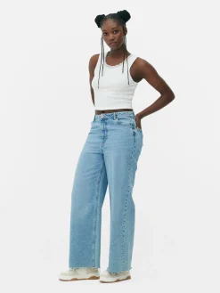 Mujer Primark Tops Y Camisetas|Camiseta Sin Mangas Acanalada Con Ribetes De Encaje