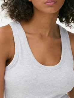 Mujer Primark Tops Y Camisetas|Camiseta Sin Mangas Con Escote Amplio Y Sujetador