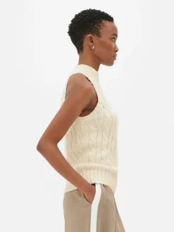 Mujer Primark Tops Y Camisetas|Camiseta Sin Mangas De Punto De Ochos