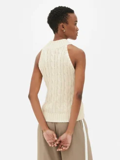 Mujer Primark Tops Y Camisetas|Camiseta Sin Mangas De Punto De Ochos