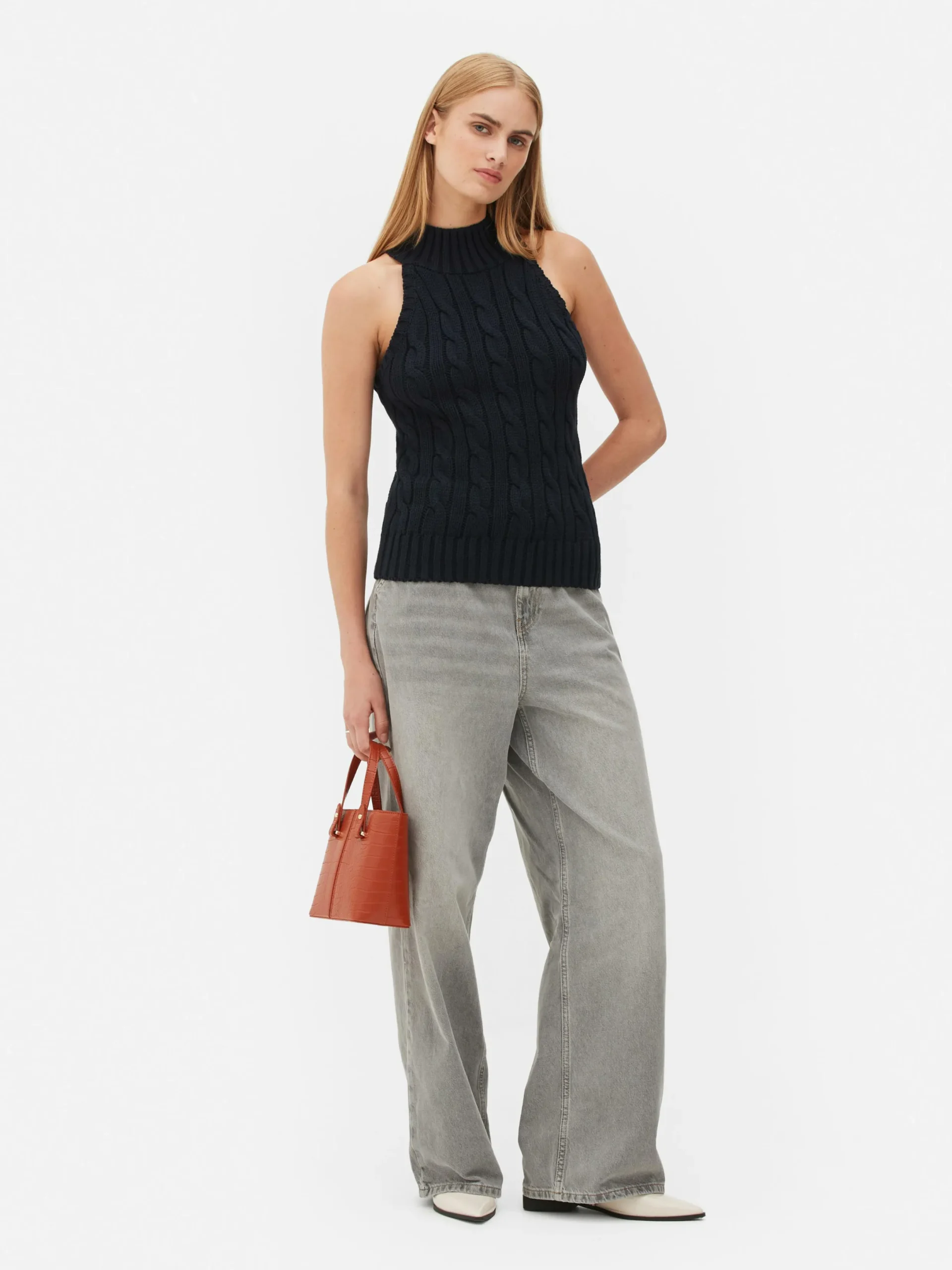 Mujer Primark Tops Y Camisetas|Camiseta Sin Mangas De Punto De Ochos