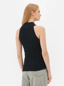 Mujer Primark Tops Y Camisetas|Camiseta Sin Mangas De Punto De Ochos