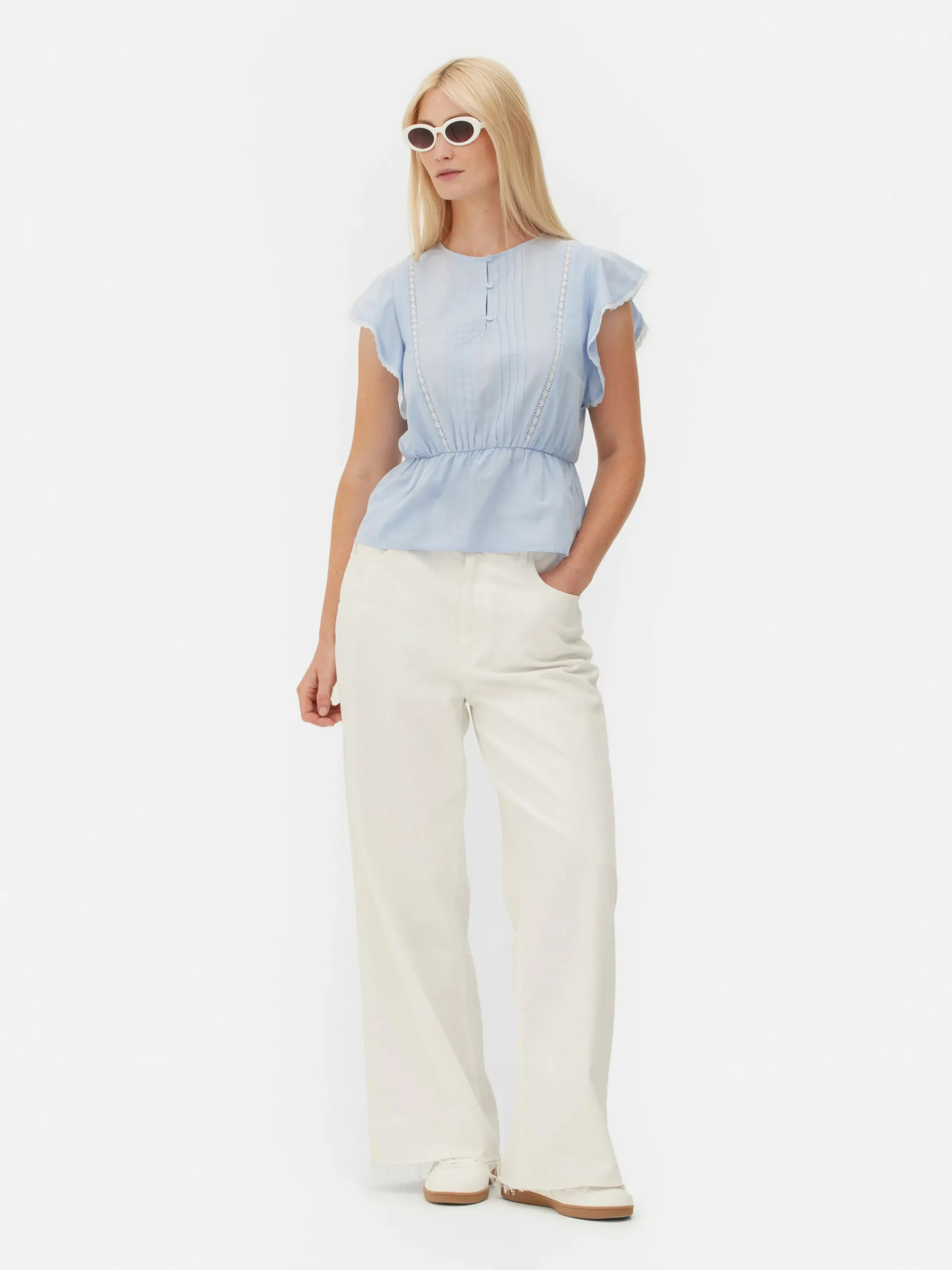 Mujer Primark Camisas Y Blusas|Camiseta Victoriana Sin Mangas Con Bordado Inglés