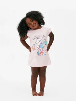 Niños Primark Pijamas Y Ropa Para Dormir|Camisón Con Caballito De Mar Unicornio
