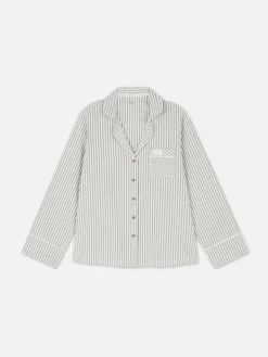 Mujer Primark Tops De Pijama|Camisón De Franela A Rayas