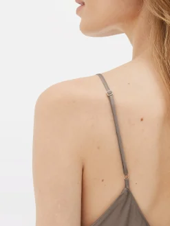 Mujer Primark Camisetas Interiores|Camisón De Satén Con Escote De Pico