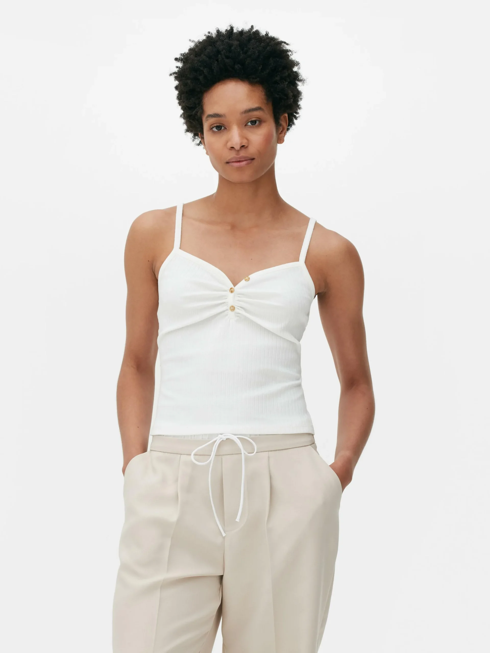 Mujer Primark Tops Y Camisetas|Camisola Con Cuello Henley