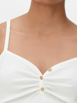 Mujer Primark Tops Y Camisetas|Camisola Con Cuello Henley