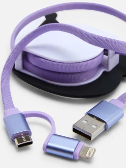 Primark Cargadores|Cargador Retráctil De Kuromi De Hello Kitty