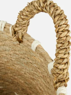 Primark Cajas Y Cestas|Cesta De Cuerda Tejida Con Detalle De Ganchillo