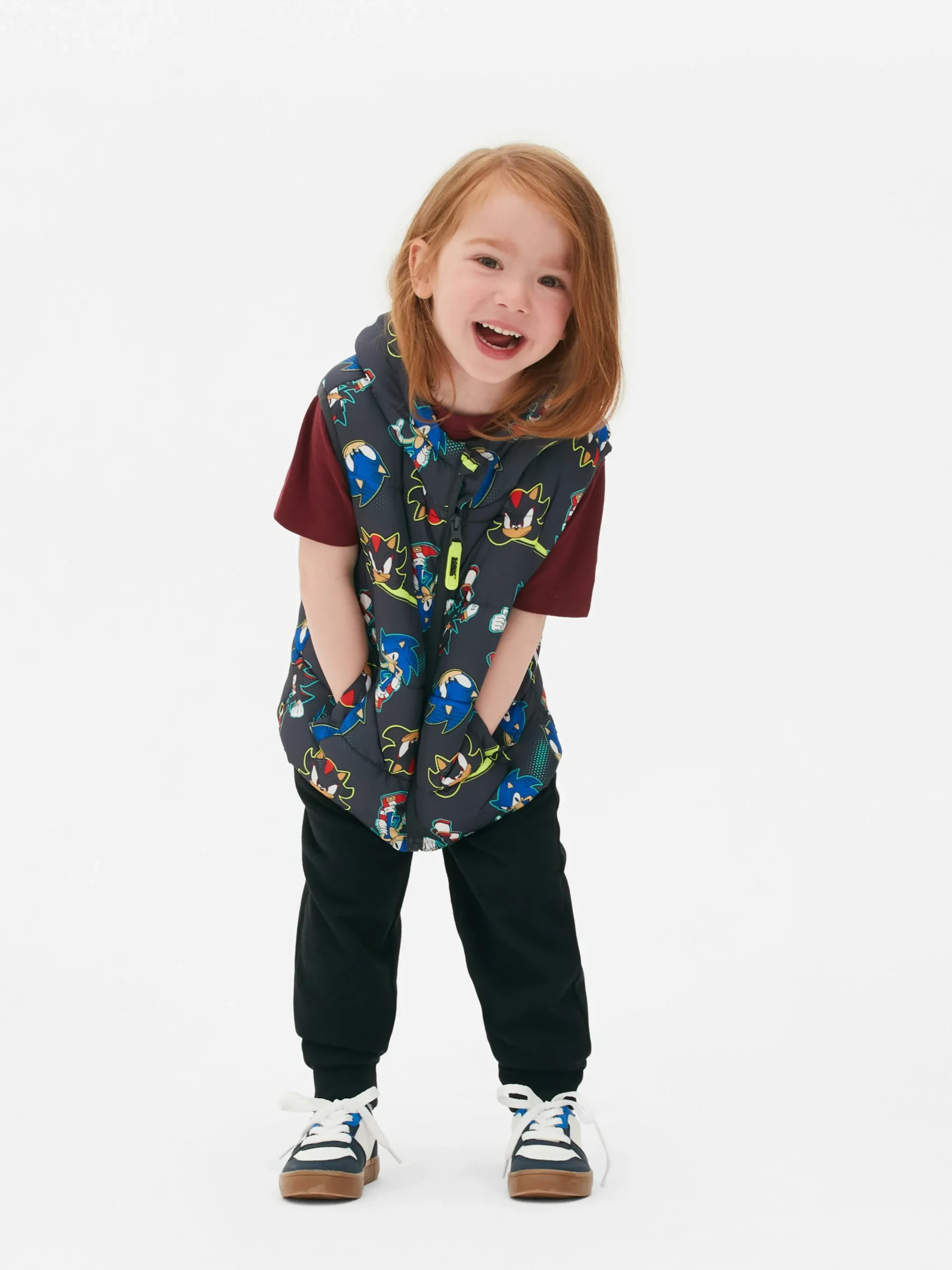 Niños Primark Abrigos Y Chaquetas|Chaleco Acolchado De Sonic, El Erizo Y Shadow