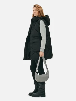 Mujer Primark Abrigos Y Chaquetas|Chaleco Acolchado Largo Con Capucha