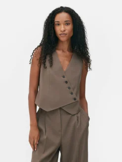 Mujer Primark Blazers|Chaleco Con Cierre Asimétrico De Botones