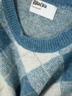 Mujer Primark Jerseys Y Cárdigans|Chaleco De Punto Con Motivo De Rombos De Rita Ora