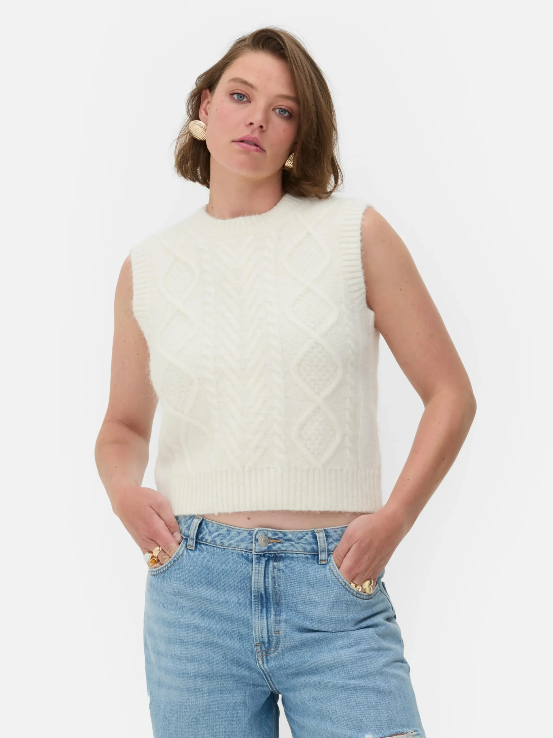 Mujer Primark Jerseys Y Cárdigans|Chaleco De Punto De Ochos De Rita Ora