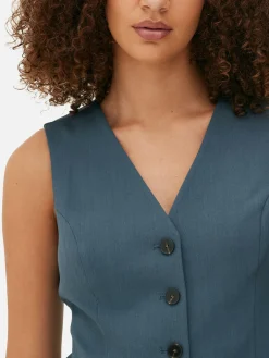 Mujer Primark Blazers|Chaleco De Vestir Con Botones