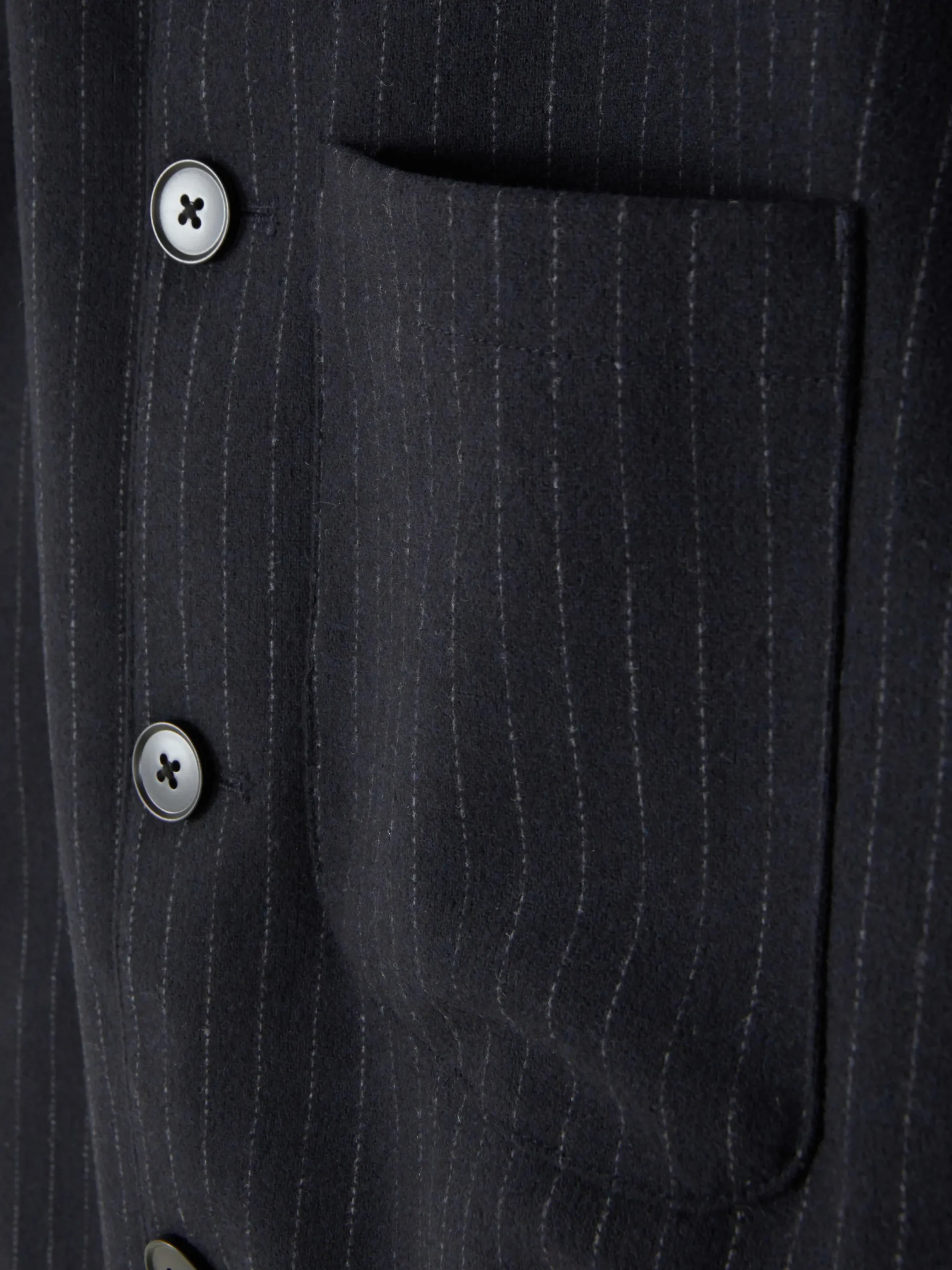 Hombre Primark Abrigos Y Chaquetas|Chaqueta A Rayas Con Botones De Kem