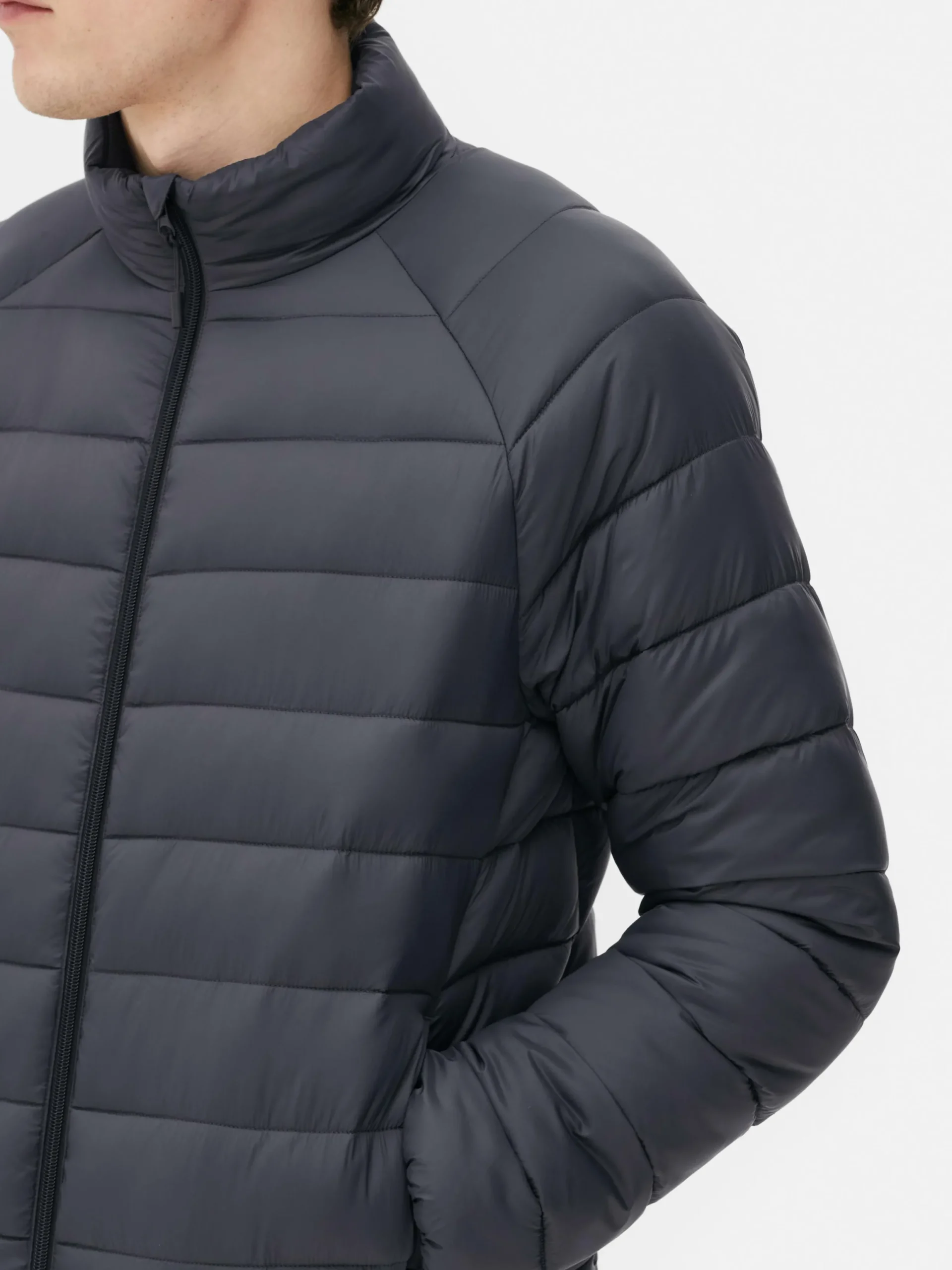 Hombre Primark Abrigos Y Chaquetas|Chaqueta Acolchada De Cuello Chimenea Essential