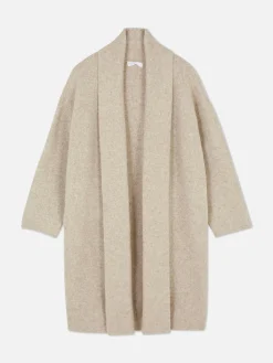 Mujer Primark Jerseys Y Cárdigans|Chaqueta Larga De Punto Con Cuello Esmoquin