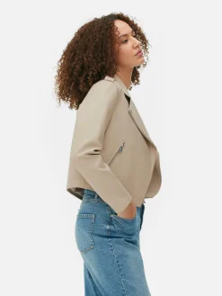 Mujer Primark Abrigos Y Chaquetas|Chaqueta Motera Básica De Cuero Sintético
