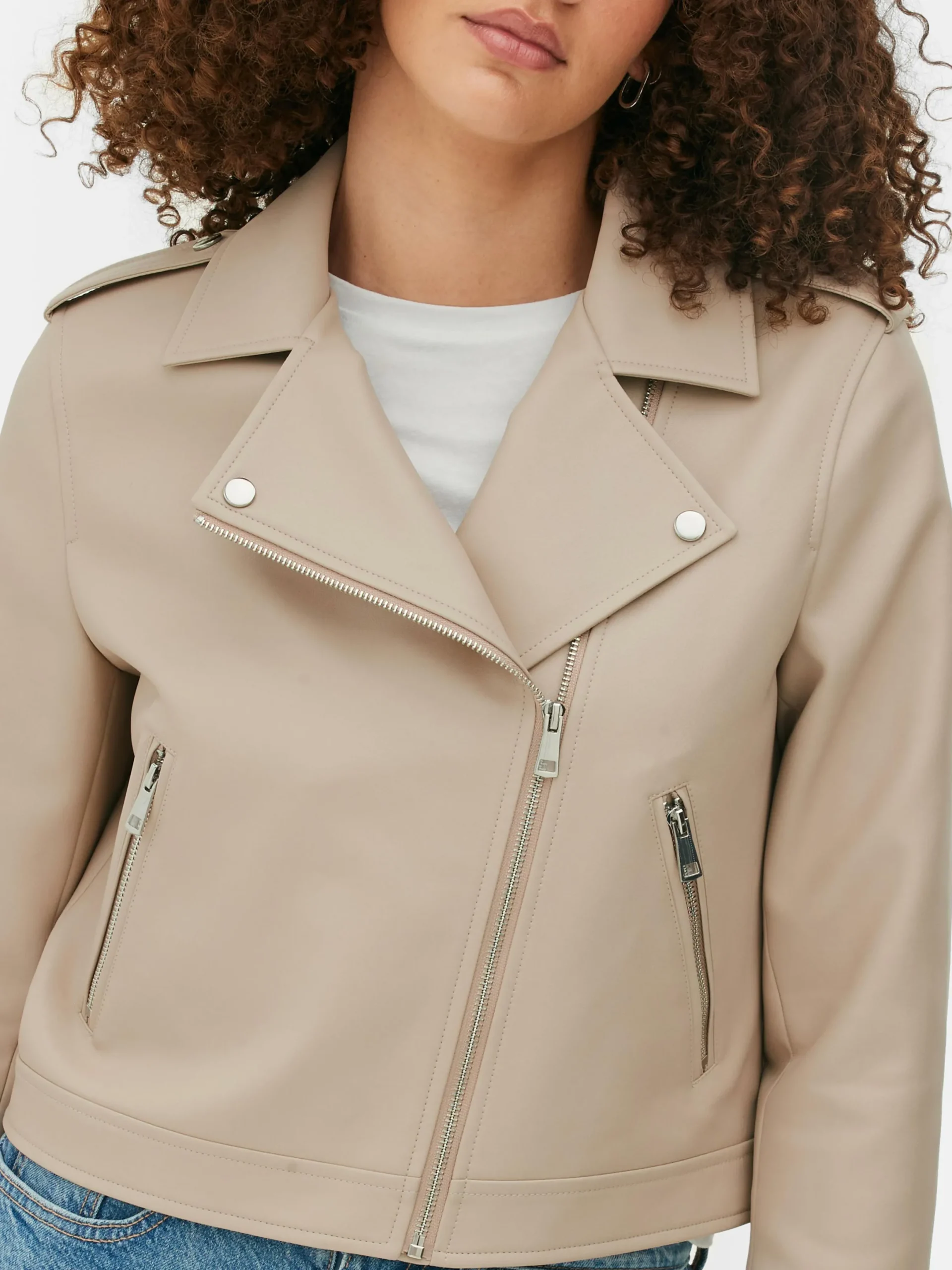 Mujer Primark Abrigos Y Chaquetas|Chaqueta Motera Básica De Cuero Sintético