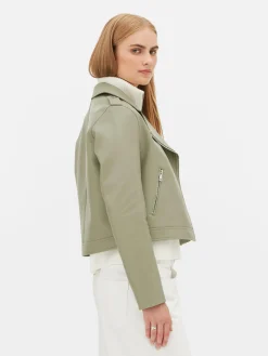 Mujer Primark Abrigos Y Chaquetas|Chaqueta Motera Básica De Cuero Sintético