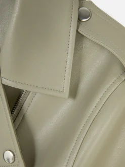 Mujer Primark Abrigos Y Chaquetas|Chaqueta Motera Básica De Cuero Sintético