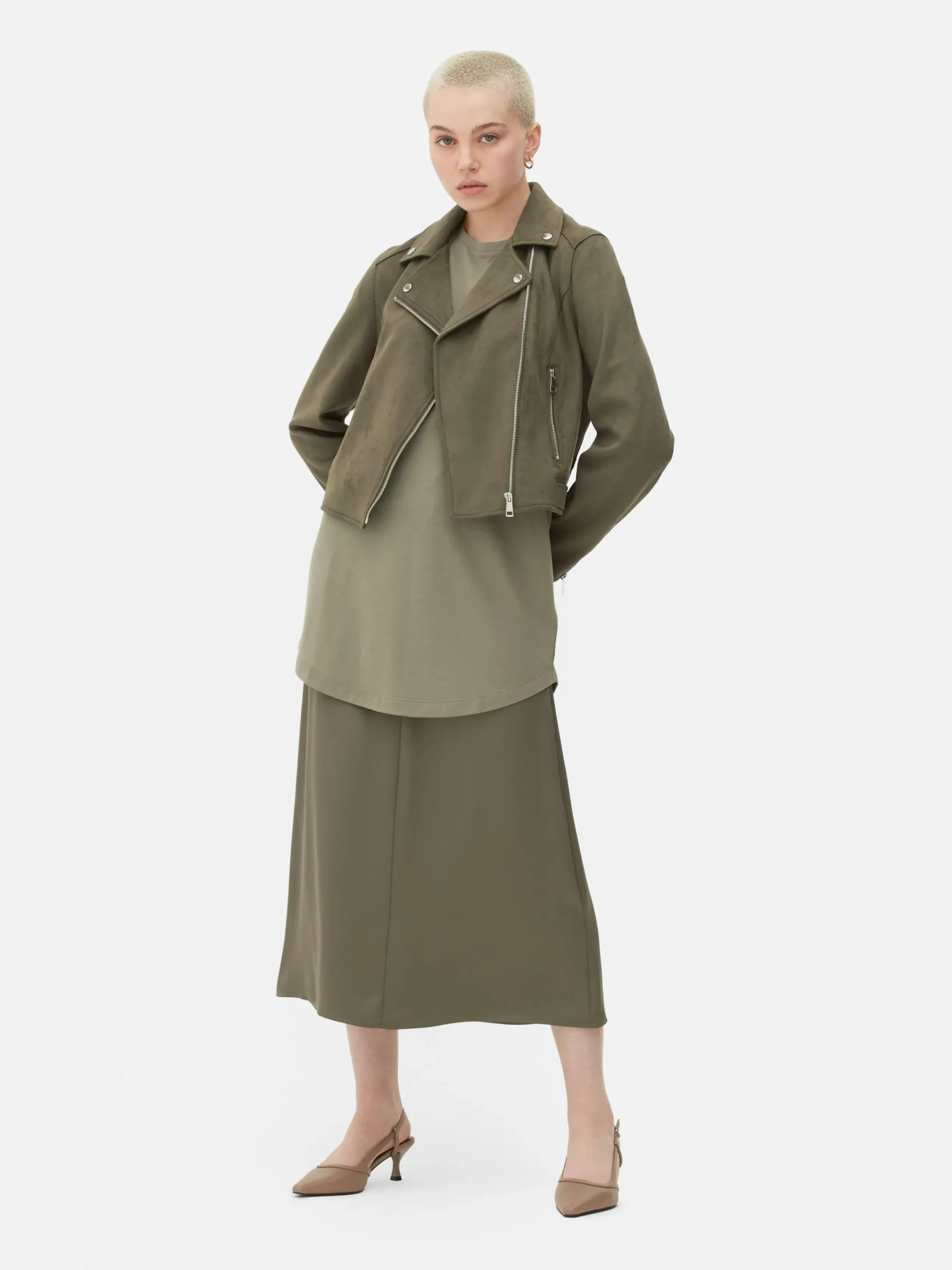 Mujer Primark Abrigos Y Chaquetas|Chaqueta Motera De Antelina