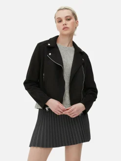 Mujer Primark Abrigos Y Chaquetas|Chaqueta Motera De Antelina