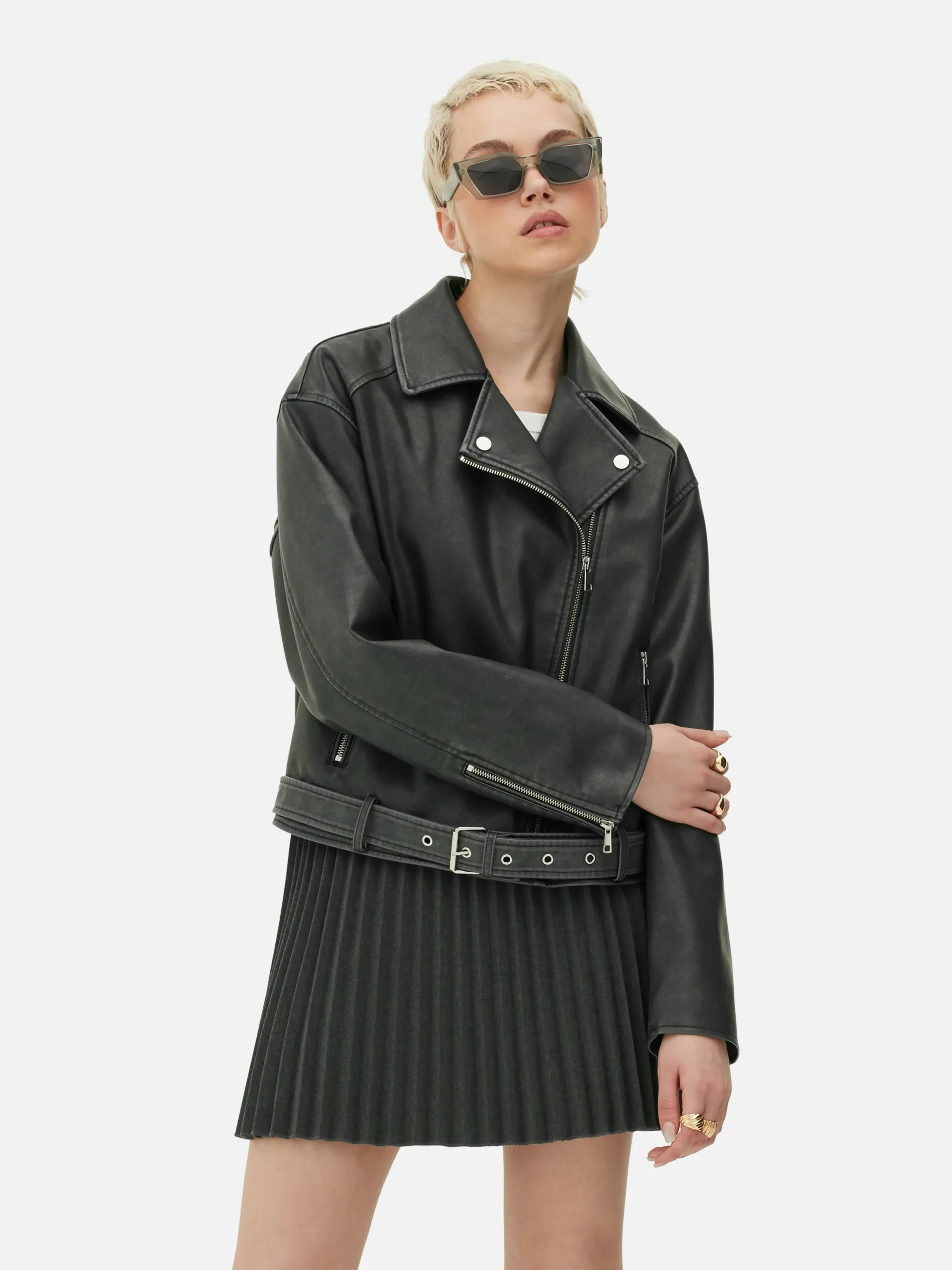 Mujer Primark Abrigos Y Chaquetas|Chaqueta Motera De Piel Sintética Efecto Desgastado