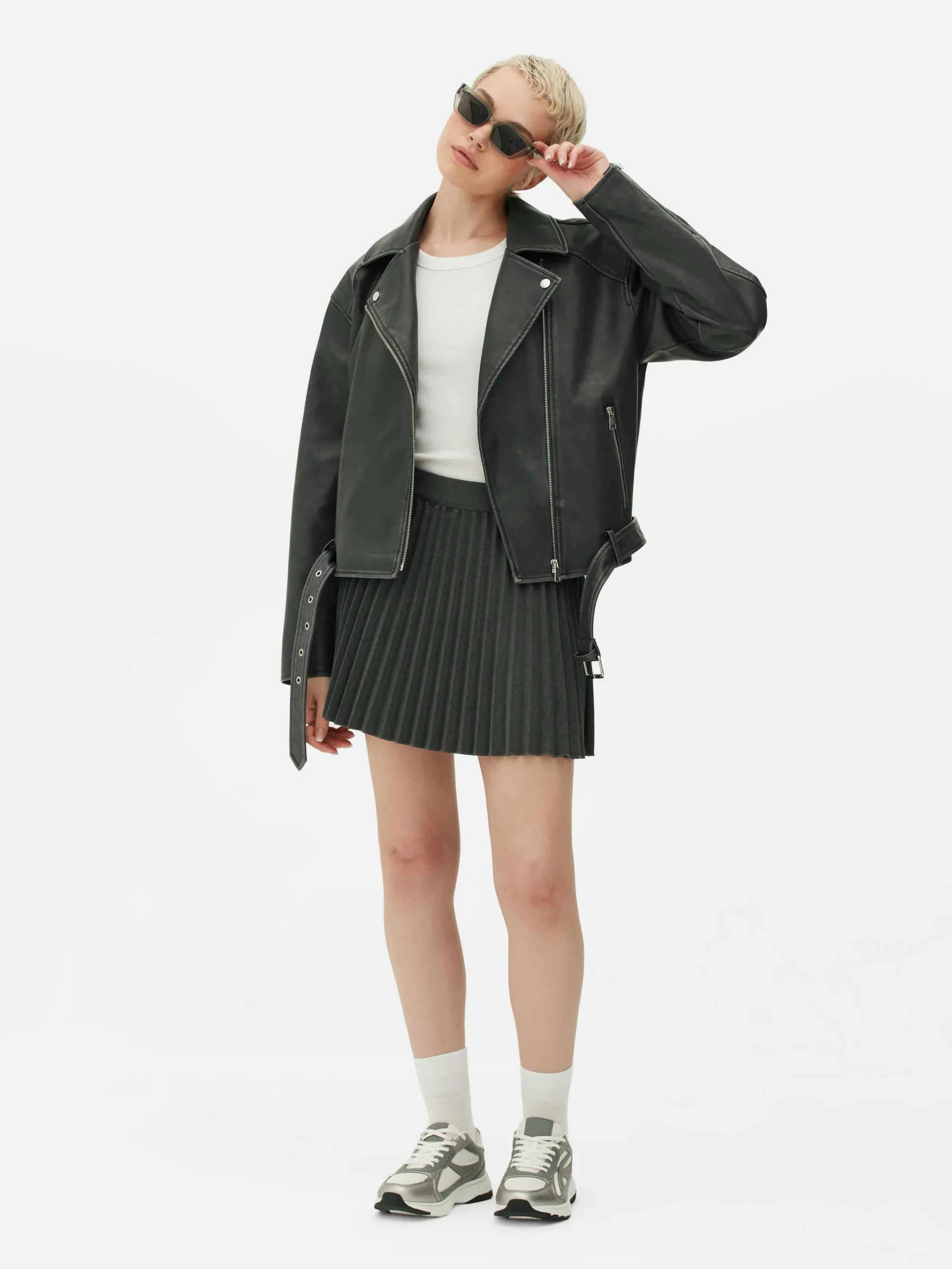 Mujer Primark Abrigos Y Chaquetas|Chaqueta Motera De Piel Sintética Efecto Desgastado