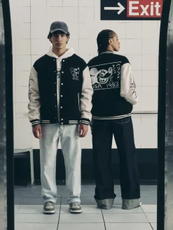 Hombre Primark Abrigos Y Chaquetas|Chaqueta Universitaria De Keith Haring Para Disney