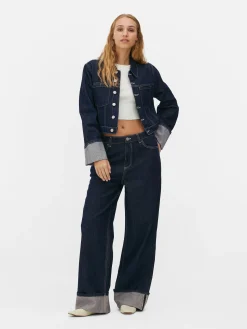 Mujer Primark Abrigos Y Chaquetas|Chaqueta Vaquera Con Paneles Y Puños Vueltos