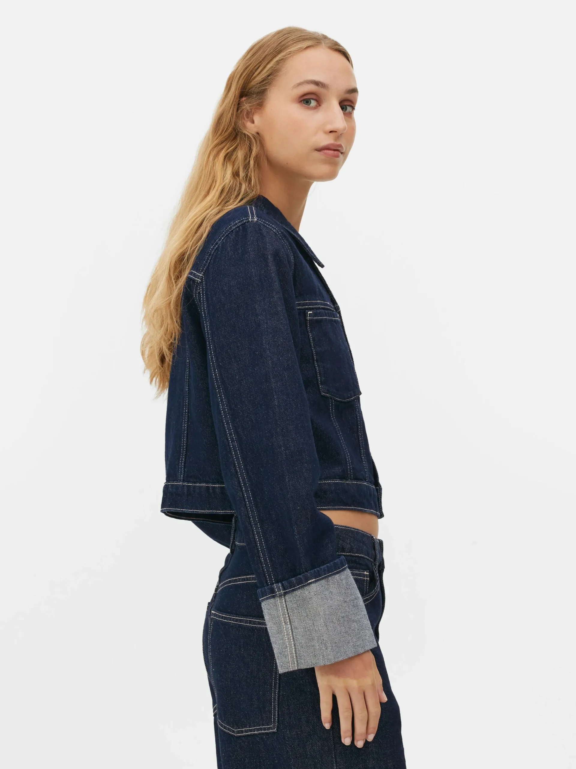 Mujer Primark Abrigos Y Chaquetas|Chaqueta Vaquera Con Paneles Y Puños Vueltos