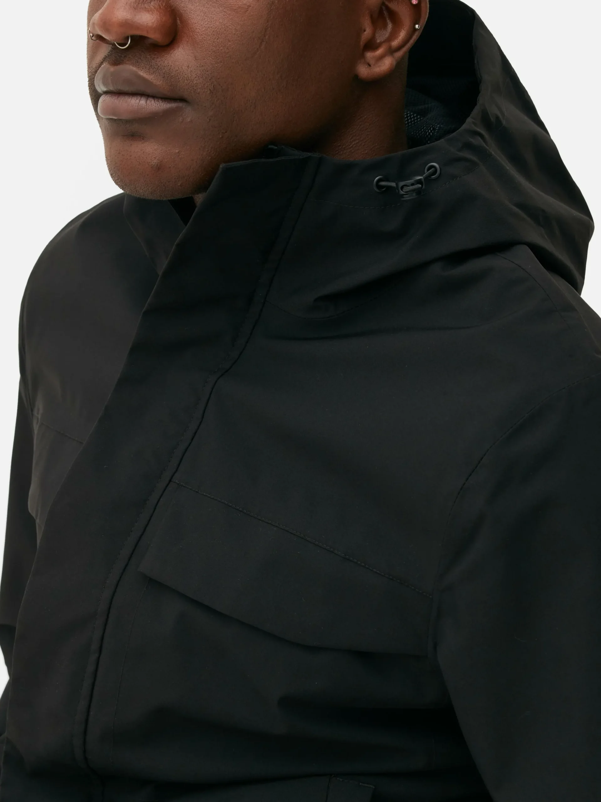 Hombre Primark Abrigos Y Chaquetas|Chubasquero Con Capucha Y Cremallera