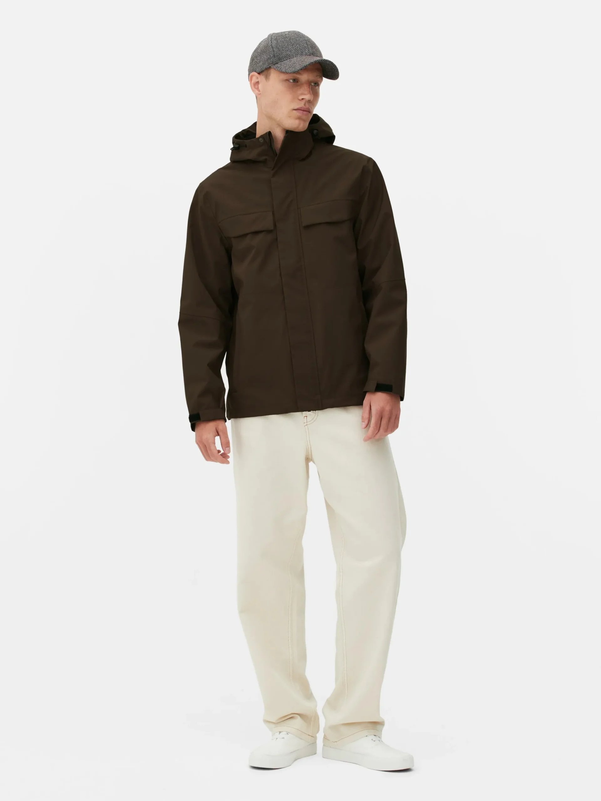 Hombre Primark Abrigos Y Chaquetas|Chubasquero Con Capucha Y Cremallera