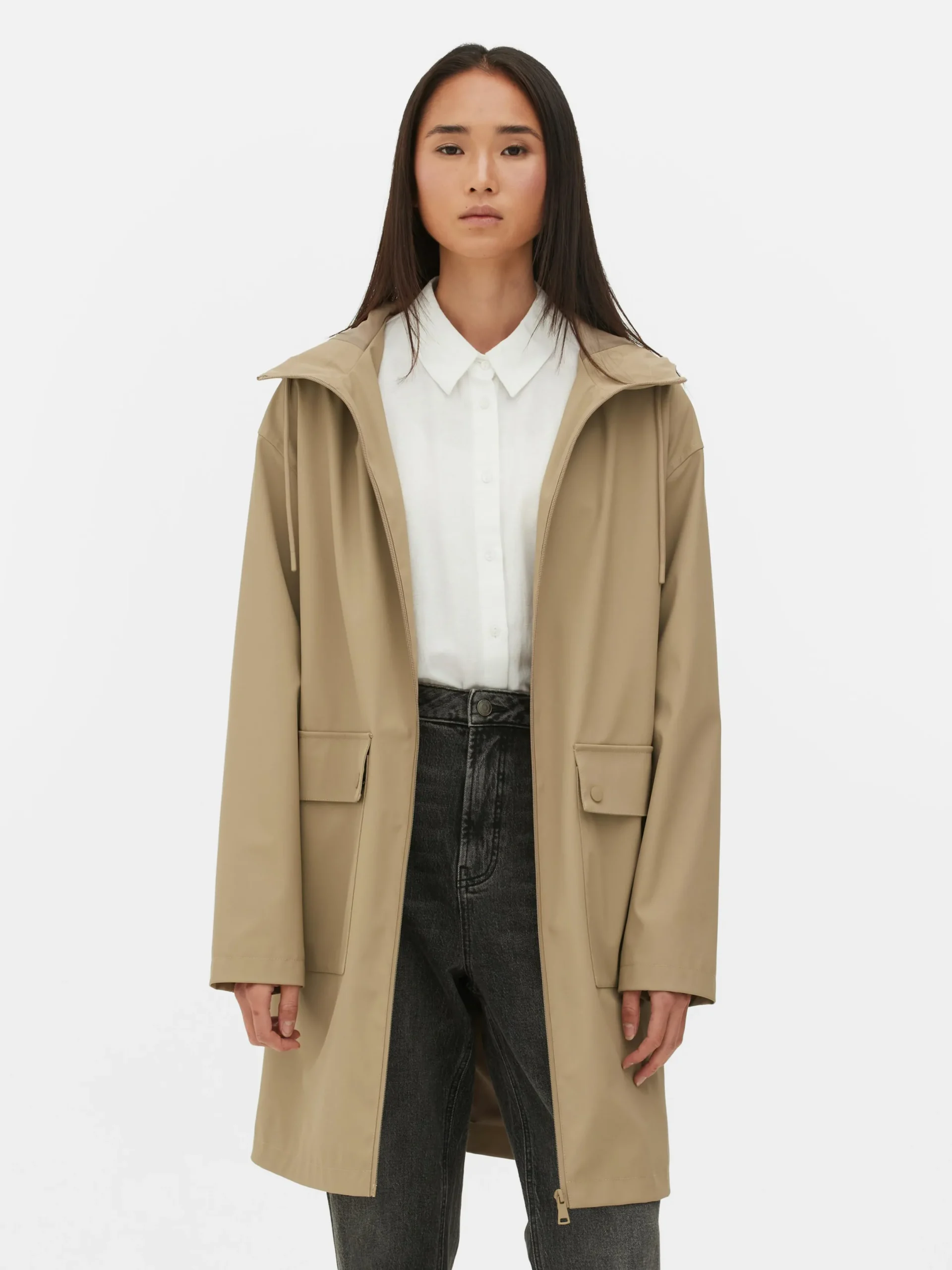 Mujer Primark Abrigos Y Chaquetas|Chubasquero Con Revestimiento De Goma Y Capucha