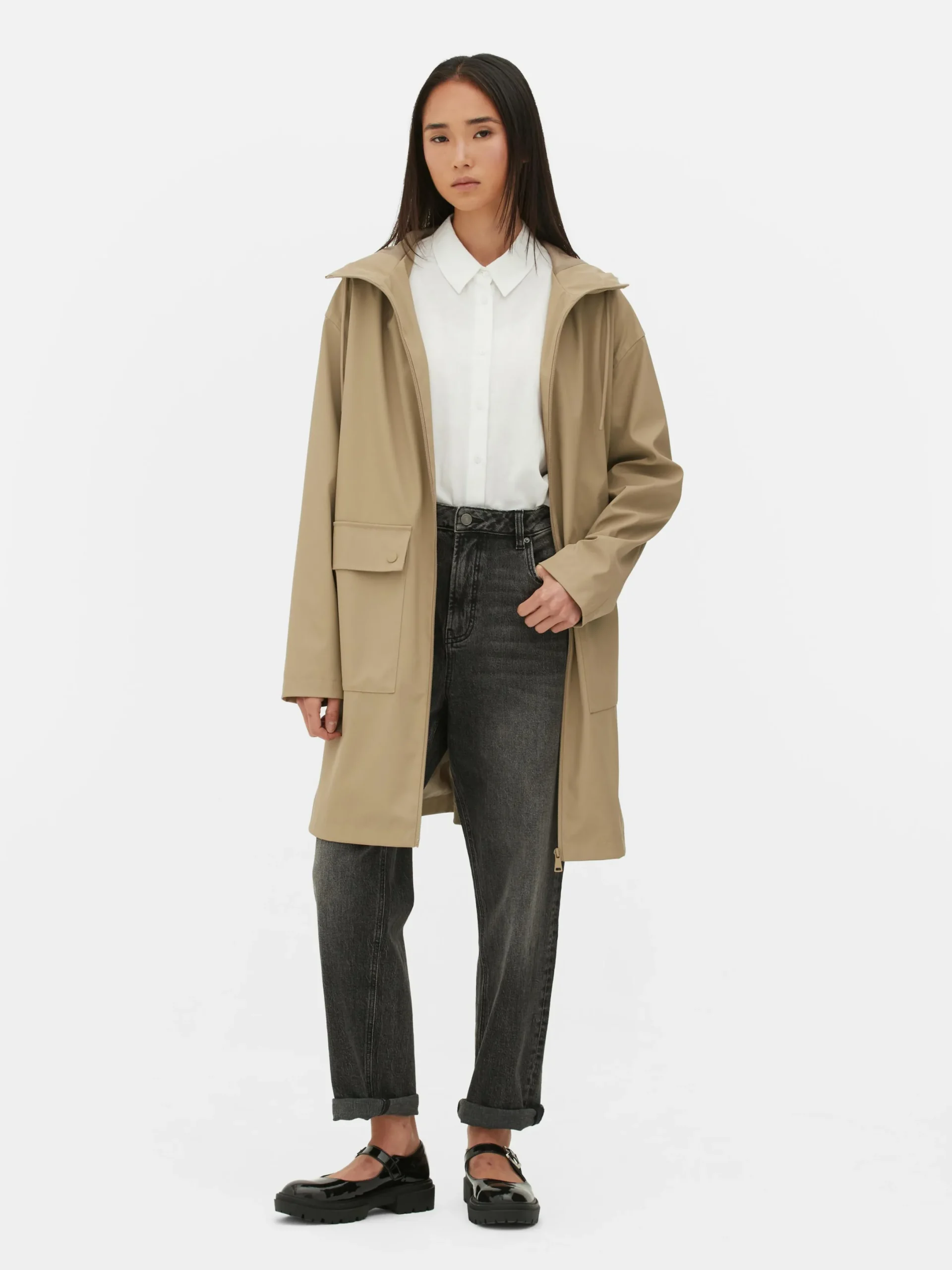 Mujer Primark Abrigos Y Chaquetas|Chubasquero Con Revestimiento De Goma Y Capucha