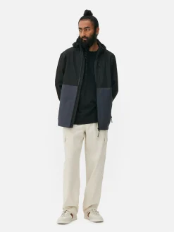 Hombre Primark Abrigos Y Chaquetas|Chubasquero Con Varios Bolsillos Y Bloques De Color