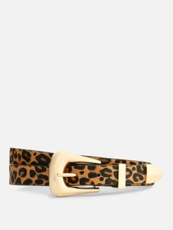 Mujer Primark Cinturones|Cinturón De Leopardo Texturizado
