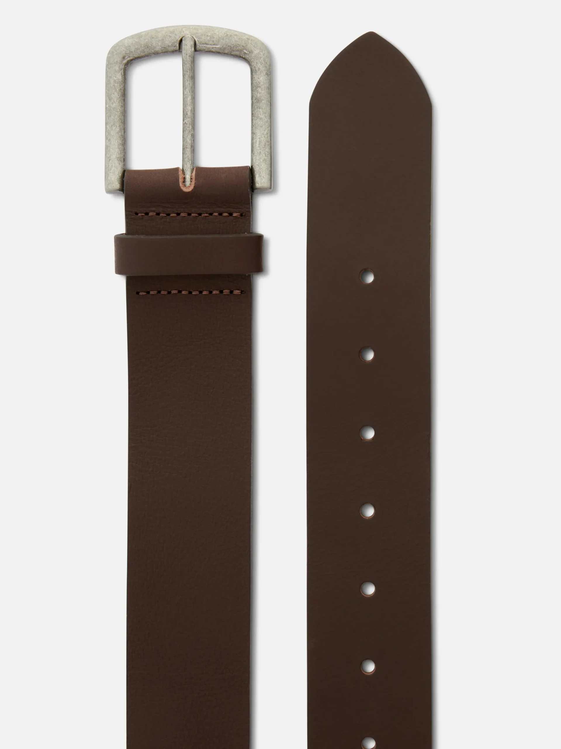 Hombre Primark Cinturones|Cinturón De Piel Con Hebilla Cuadrada