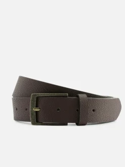 Hombre Primark Cinturones|Cinturón De Piel Sintética Granulada