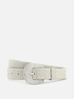 Mujer Primark Cinturones|Cinturón De Strass Con Hebilla