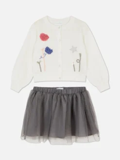 Niños Primark Conjuntos Y Sets|Conjunto De Cárdigan Y Tutú De Punto