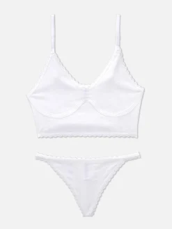 Mujer Primark Sets De Lencería|Conjunto De Lencería De Pointelle Sin Relleno