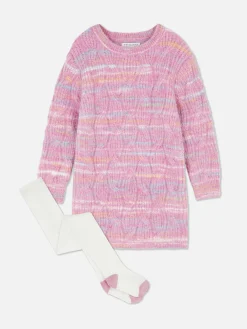 Niños Primark Vestidos|Conjunto De Vestido Y Leotardos De Punto De Ochos