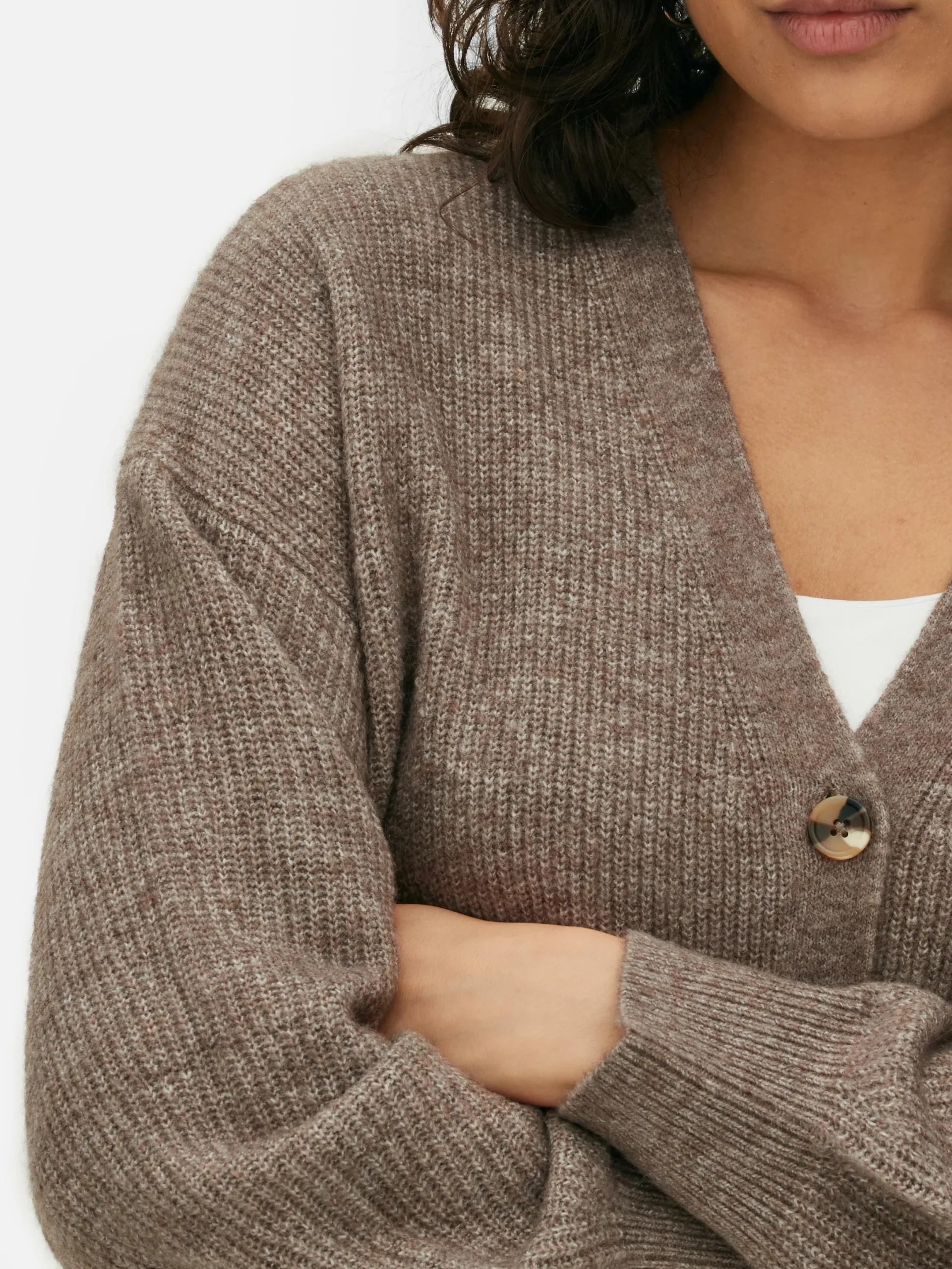 Mujer Primark Jerseys Y Cárdigans|Cárdigan Con Cuello De Pico Y Corte Holgado